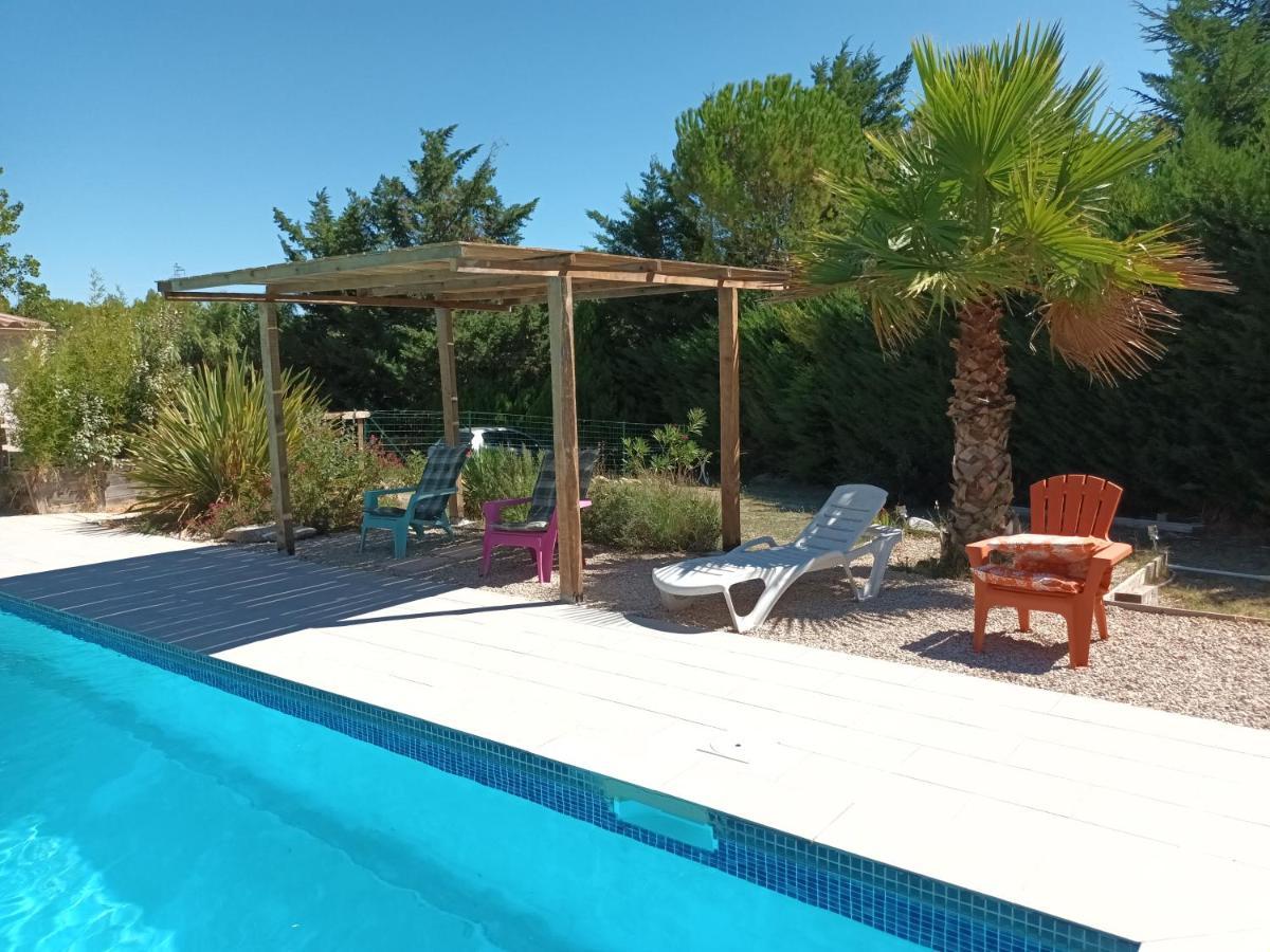 Chalet Banane Devant Piscine, A 6Km Du Festival De Piano De La Roque D'Antheron Rognes Luaran gambar